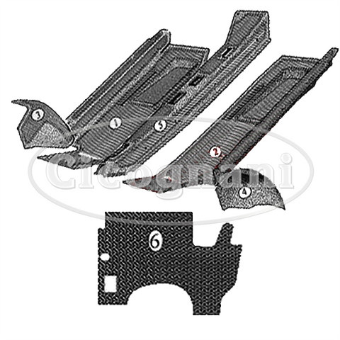 Fiat Nuova 500/500D Floor Mats